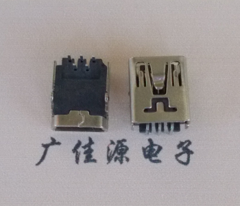 鄂州MINI USB前两脚插座 90度卧式 端子DIP针脚定义