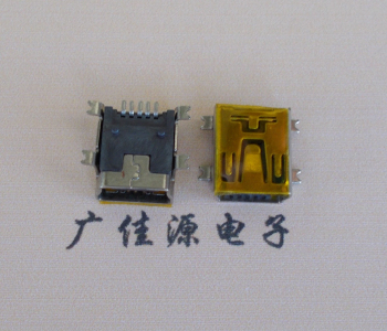 鄂州MINI USB 5P 接口 母座 全贴带麦拉 高9.6带0.9柱子
