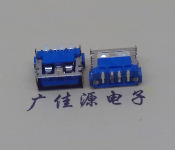 鄂州AF短体10.0接口 蓝色胶芯 直边4pin端子SMT