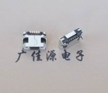 鄂州迈克小型 USB连接器 平口5p插座 有柱带焊盘