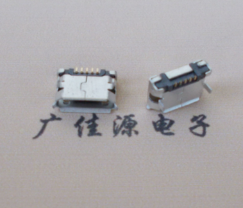 鄂州Micro USB卷口 B型(无柱）插板脚间距6.4普通端子