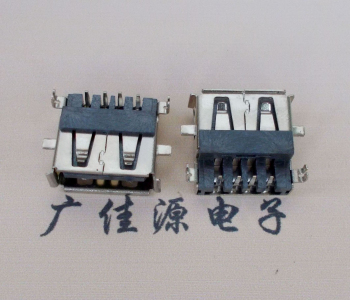 鄂州AF USB母座90度 DIP沉板3.9/4.9 耐高温有卷边