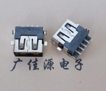 鄂州 USB母座 贴片沉板3.5/4.9 直口/卷口铜壳/铁壳