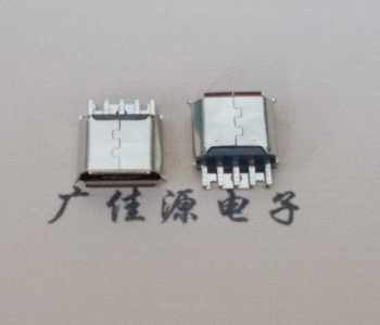 鄂州Micro USB母座 防水接口焊线夹板式悬空翻边