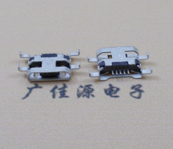 鄂州MICRO USB 5PIN接口 沉板1.6MM 四脚插板无导位