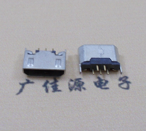 鄂州迈克USB 180度母座5p直插带地脚1.5端子直口