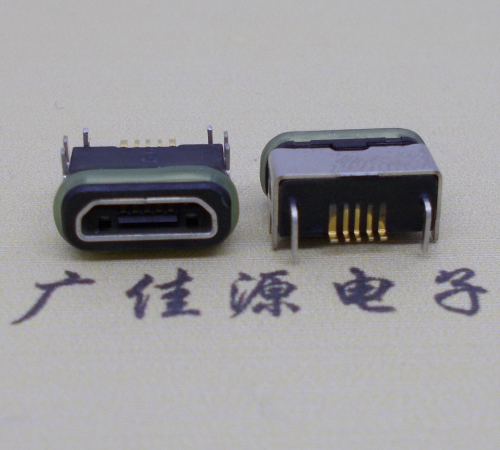 鄂州micro  usb连接器 B型口 卧式DIP插板 防水母座