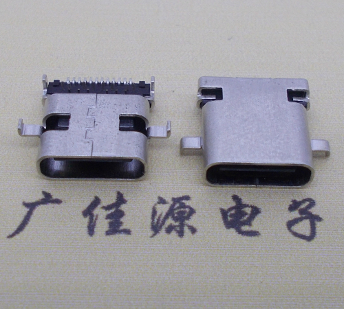 鄂州卧式type-c24p母座沉板1.1mm前插后贴连接器