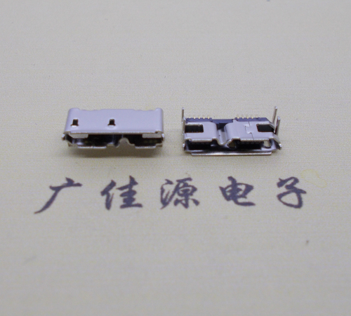 鄂州micro usb 3.0 10pin母座双接口带卷边四脚插板